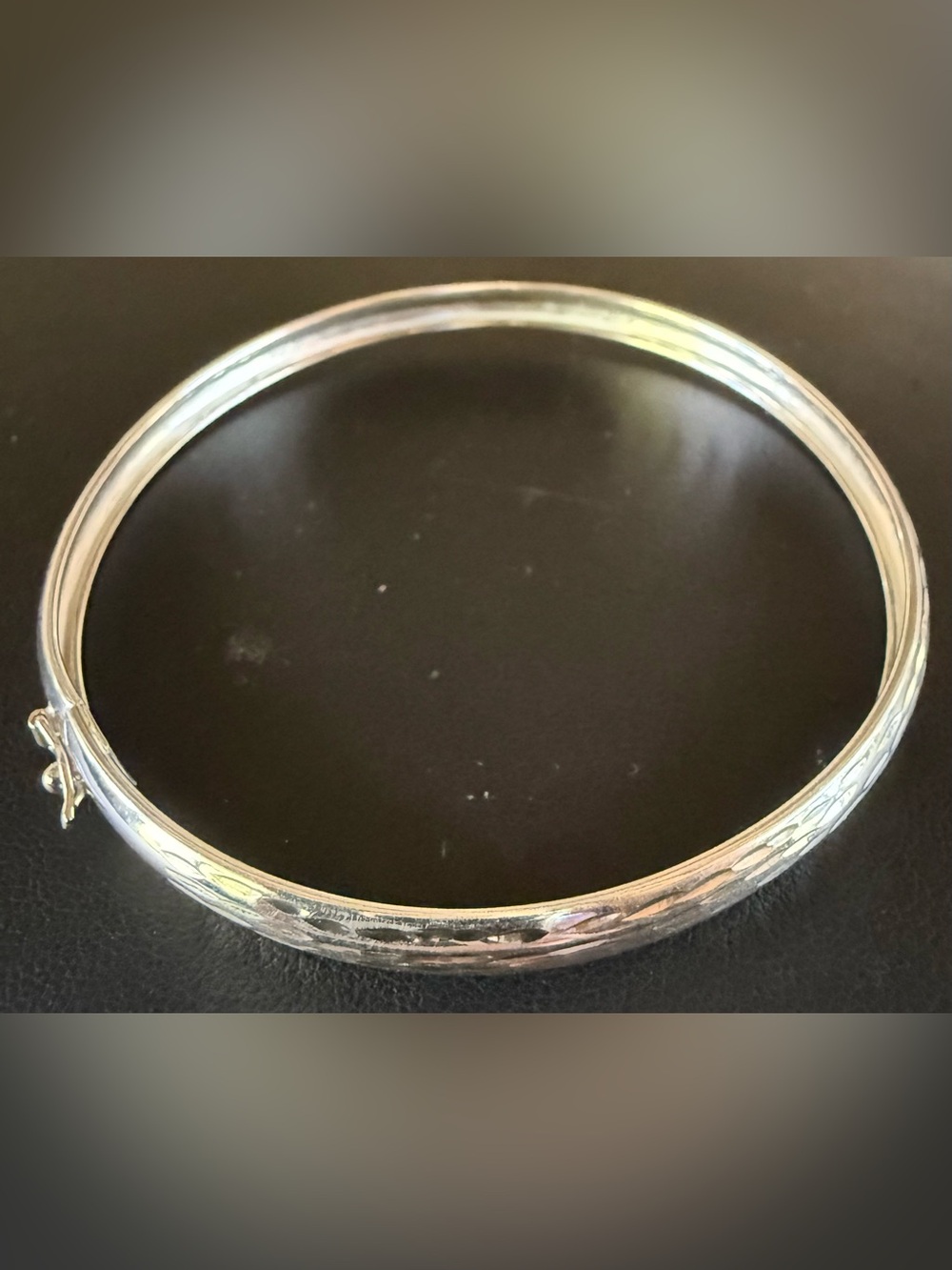 Sterling Silver Hinged Bangle Bracelet